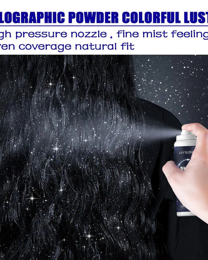 Shiny Body Glitter Spray Hair Clothes Highlighter Powder Waterproof Long Lasting Holographic Powder for Halloween Festival Party
