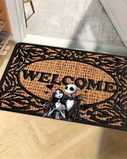 MINISO Disney Nightmare Before Christmas Welcome Mat Door Mat Perfect for Bedroom Bathroom Kitchen Seasonal Halloween Decoration