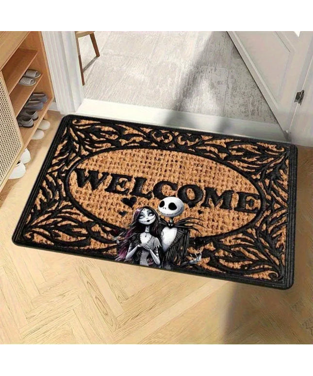 MINISO Disney Nightmare Before Christmas Welcome Mat Door Mat Perfect for Bedroom Bathroom Kitchen Seasonal Halloween Decoration