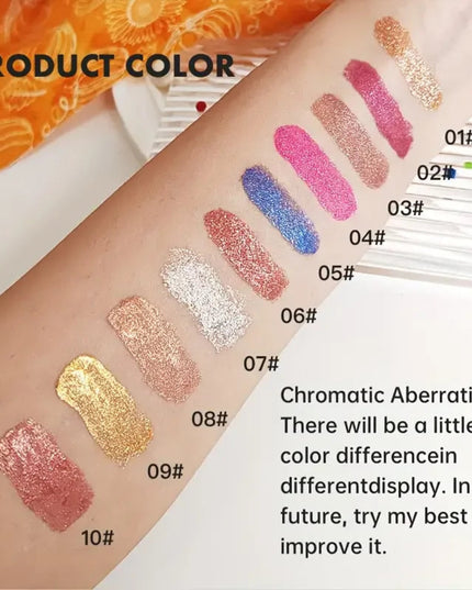10-Shade Diamond Shine Lip Gloss High Pigment, Non Stick Cup SmudgeProof Long-Lasting for All Skin Types Glitter Liquid Lipstick