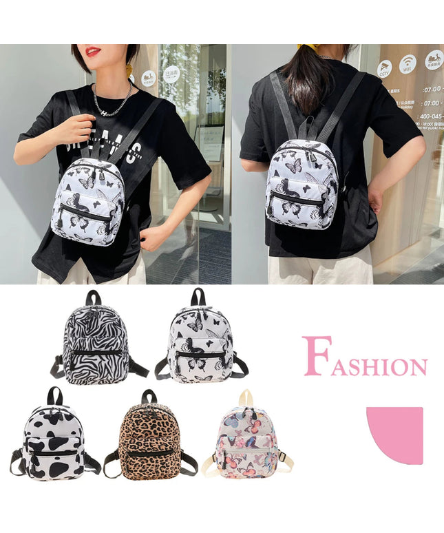 Women Mini Backpacks Nylon Female Bag Animal Printing Small Feminina Backpack School Bags For Teen Girls Knapsack Small Handbags