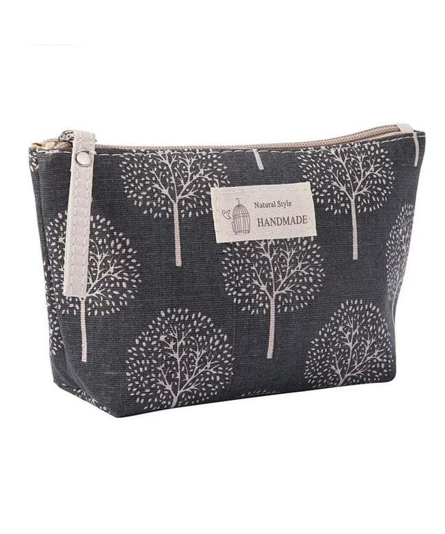Fashion Printed Canvas Cosmetic Bag for Makeup Storage Travel Small Make Up Bags Organizer Women's Lipstick Bag