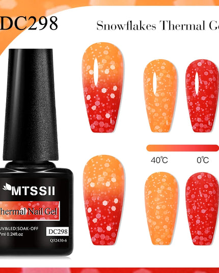 7ml Snowflake Gel Nail Polish UV LED Semi Permanent Milky White Pink Glitter Snow Sequins Gel Nails Art Design Varnish Manicure