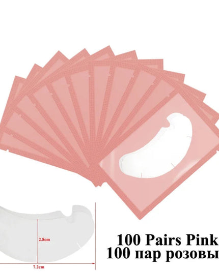 100pairs  U Shape Eyelash Pads Grafted Lash Hydrogels Gel Patches Under Eye Pads for Eyelash Extension Tips Sticker Makeup Tools