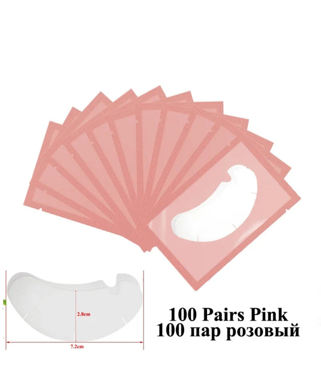 100pairs  U Shape Eyelash Pads Grafted Lash Hydrogels Gel Patches Under Eye Pads for Eyelash Extension Tips Sticker Makeup Tools