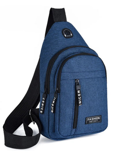2025 New Multifunctional Chest Bag Men's Fashion Trend Oxford Cloth Shoulder Bag Korean Style Casual Waterproof Messenger Bag