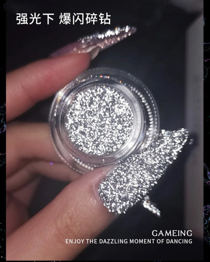 Gold Nail Mirror Glitter Powder (50 colors) Metallic Chrome Dust Nail Art Gel Polish Chrome Pigment Rub Mirror Effect Manicure