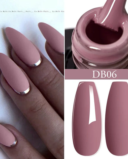 7ml Snowflake Gel Nail Polish UV LED Semi Permanent Milky White Pink Glitter Snow Sequins Gel Nails Art Design Varnish Manicure