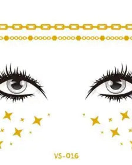 Halloween Christmas Festival Glitter Tattoos Sticker Freckle Sparkles Tattoo Women Metallic Star Moon Face Temporary Tattoos