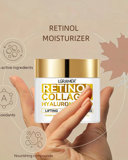 Retinol Face Cream Moisturizing Wrinkle Remover Collagen Hyaluronic Acid Creams Skin Care Cosmetic for Women&Men