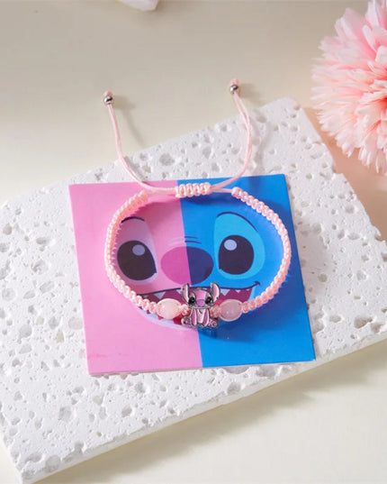 Disney Stitch Cartoon Bracelet Kawaii Lilo & Stitch Adjustable Wristband for Kids Girls Boys Gift Idea