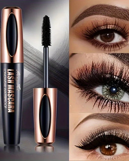 4D Lash Mascara Black Eye Lashes Waterproof & Smudge-Proof Long-Lasting No Flaking Natural No Clumping, All Day Exquisitely Full