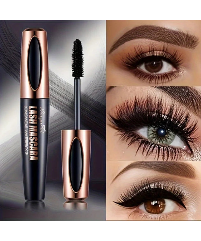4D Lash Mascara Black Eye Lashes Waterproof & Smudge-Proof Long-Lasting No Flaking Natural No Clumping, All Day Exquisitely Full