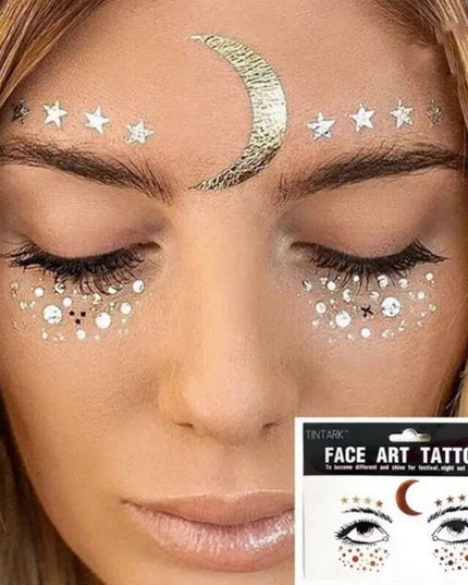 New Freckles Stickers Tattoo on Face Festival Accessories Glitter Bright Face Art Tattoo Sticker Face Jewels Gemsface Decoration