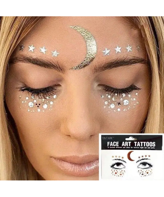 New Freckles Stickers Tattoo on Face Festival Accessories Glitter Bright Face Art Tattoo Sticker Face Jewels Gemsface Decoration