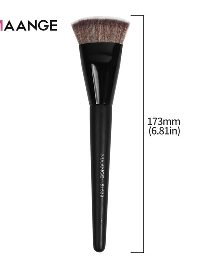 MAANGE Single Flat Round Tube Flat Head Foundation Brush With Box Powder Blush Concealer Makeup Brush Skin-friendly Makeup Tool
