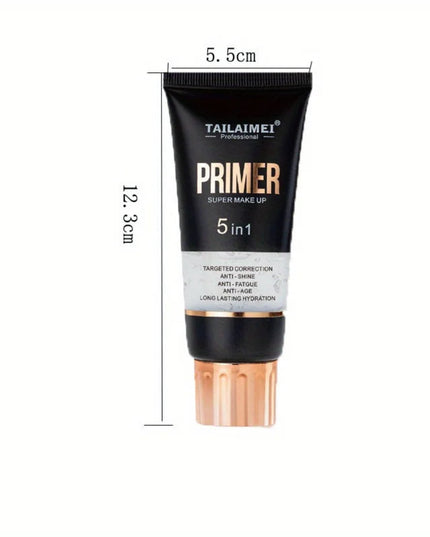Waterproof Base Transparent Gel Makeup Primer - Full Coverage Matte Foundation With Color Retention, Natural Avocado And Rose Ex