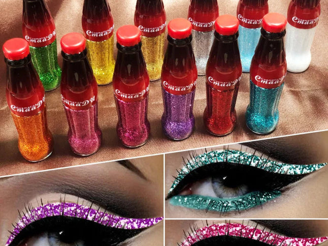Waterproof Glitter Eyeliner and Eyeshadow Stick Set - Vibrant, Long-Lasting Colors for Flawless Eye Makeup, Ideal for Parties an