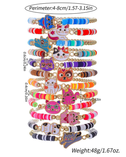 12Pcs Unicorn Girls Bracelet for Kids Jewelry Toddler Friendship Bracelets Toy Gift Classroom Reward Rainbow Party Favors