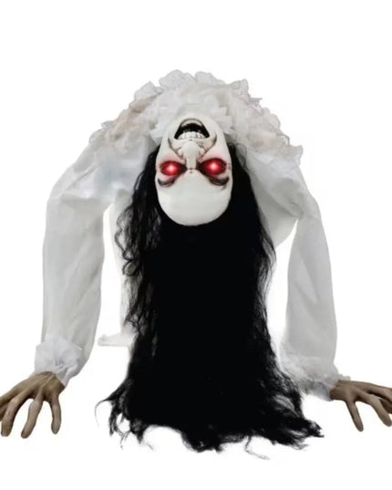 Halloween Decoration，Lifesize Animatronic Possessed Woman with Lights and Sound,Ralphie the Animated One-Handed Zombie Boy