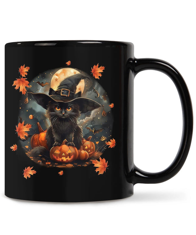 1PC, Cat Mug 11Oz ,Cat Pumpkin Coffee Mug Cat Lover Gifts For Women - Goth Mug Cat Gifts Goth Gifts For Women Men