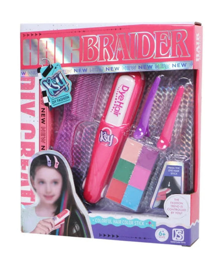 Children's Simulated Hair Dyeing Stick Set DIY Hair and Makeup Tools Girl's House Hair Accessories and Makeup Toy Gifts