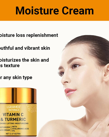 Turmeric Vitamin C Face cream Retinol Moisturizing Firming Hyaluronic Lightening Repairing Smooth Skincare Whitening Creams