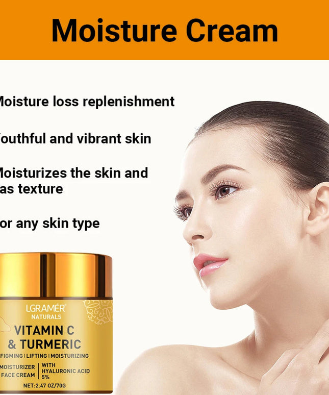 Turmeric Vitamin C Face cream Retinol Moisturizing Firming Hyaluronic Lightening Repairing Smooth Skincare Whitening Creams
