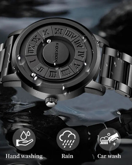 FOXBOX Military Waterproof Watch For Men LIGE Luxury Crolling Pointer Magnetic Force Watch Men Fashion Sport Quartz Chronograph