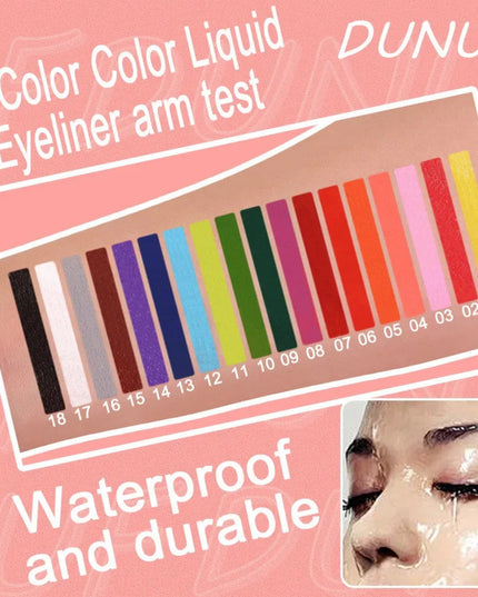Colorful Liquid Eyeliner Quick Dry Waterproof Eye Pencil Long Lasting Eyes Cosmetic Blue Green Glitter Eye Showdow Makeup Tools