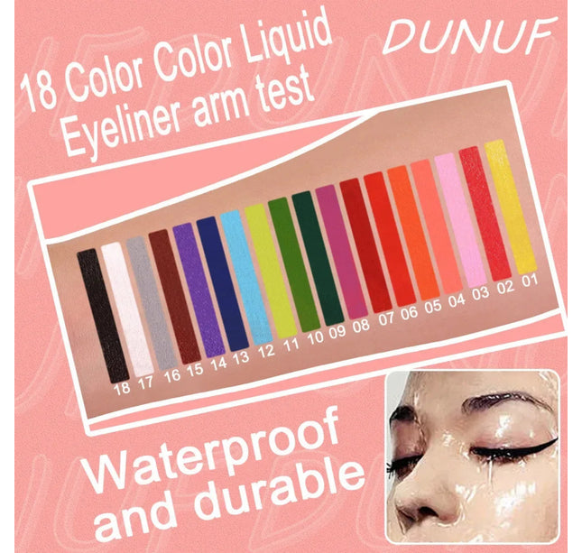 Colorful Liquid Eyeliner Quick Dry Waterproof Eye Pencil Long Lasting Eyes Cosmetic Blue Green Glitter Eye Showdow Makeup Tools