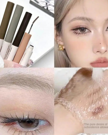 PHOERA 5-Colors Double-headed Eyebrow Pencil Automatic Rotation Ultra-fine Eyebrow Pencil Waterproof Makeup Free Eye Cosmetics