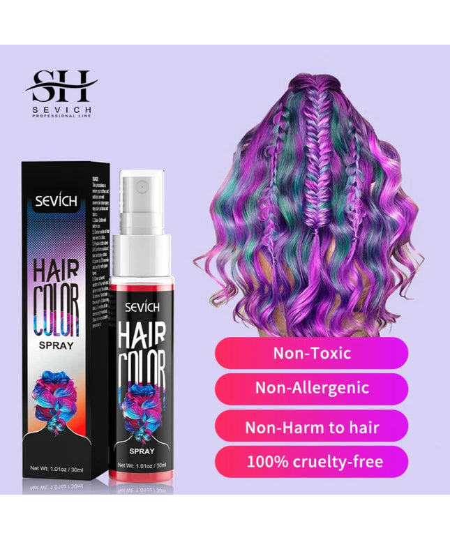 Sevich 5 Color Hair Color Spray Instant Hair Color Hair Styling Product 30ml Temporary Hair Dry Color Fashion Beauty Makeup