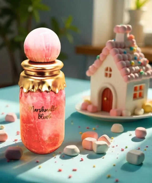 Paris Corner Marshmallow Blush EDP 3.4 Fl Oz | A Unique Gourmand Marshmallow Strawberry Perfume for Women | Long-Lasting