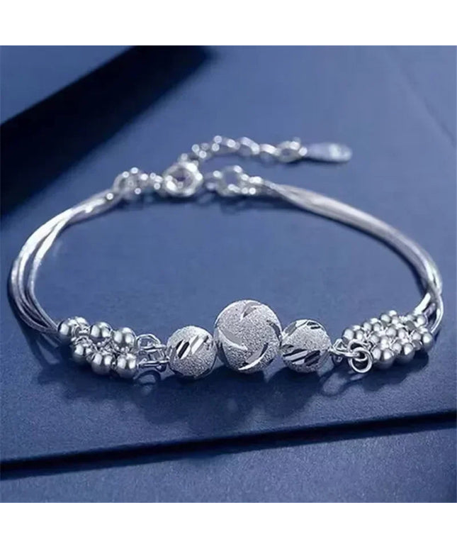 Luxury 925 Sterling Silver Bracelet for Woman Vintage Original Lucky Beads Ball Adjustable Bracelets Designer Jewelery Gifts