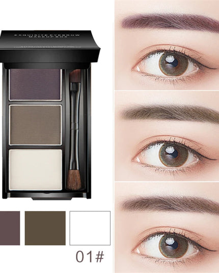 Lasting Eyebrow Powder Waterproof Brow Powder Tint Enhancers Pigment Natrual Eyebrow Shadow Palette with Brush Makeup Cosmetic