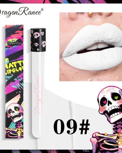 12 Color Halloween Lip Gloss Makeup Black Green Purple Lipstick Christmas Tint Moisturizer Waterproof Matte Lipstick Lip Pigment