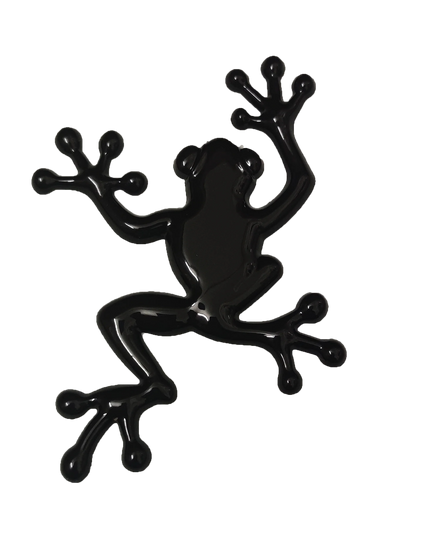 3D Metal Frog-shaped Car Sticker: Fun Car Badge for Trunk, Fender and Door Decoration & Modification Accessories