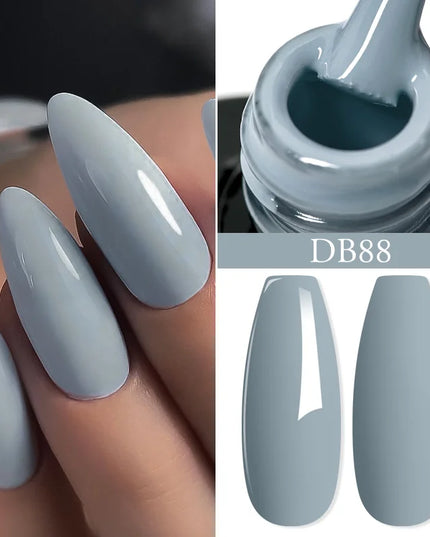 7ml Snowflake Gel Nail Polish UV LED Semi Permanent Milky White Pink Glitter Snow Sequins Gel Nails Art Design Varnish Manicure