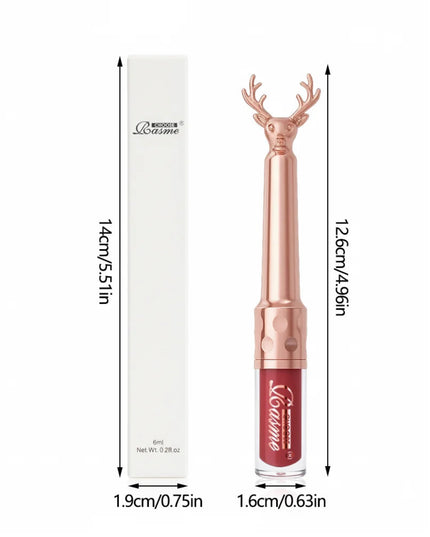 Nude Liquid Lipstick Waterproof Velvet Matte Lip Gloss Long lasting Non stick Cup Lip Gloss Makeup Pigments Cosmetics Christmas