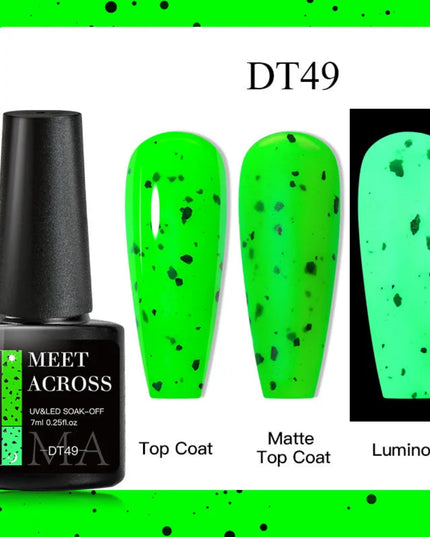7ML Fluorescent Gel Nail Polish Neon Red Yellow Green Summer Color Semi Permanent Varnish Nail Art Soak Off UV LED Gel Manicure