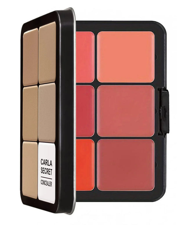 12-color iron box concealer blush cream matte highlight contour makeup all-in-one palette