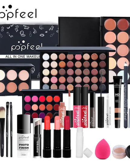 POPFEEL All In One Makeup Kit  for Women Full Kit Set, All in One Makeup Sets Include Eyebrow Eyeliner Eyeshadow