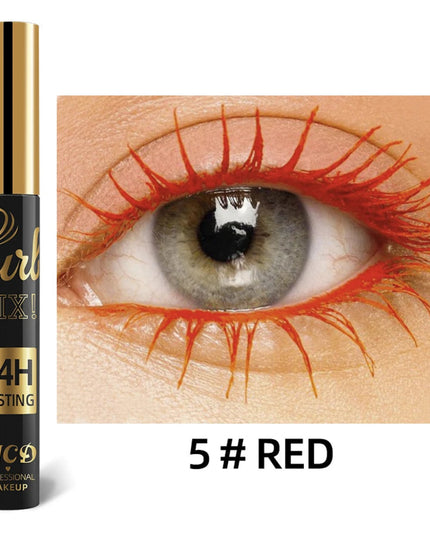 Vibrant Rainbow Color Mascara - 11 Waterproof Shades, Long-Lasting Curl Extension, Ink Formula for Dual-Eyeliner Effect - Quick