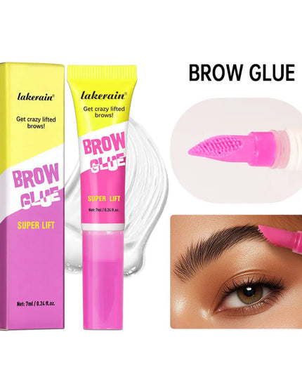 Brow Lamination Gel With Comb Super Lift Brow Glue Long Lasting Strong Hold Clear Gel For Defined Eyebrow Makeup