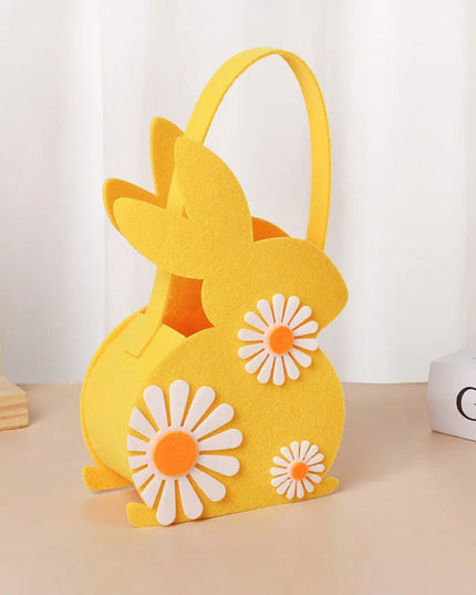 Easter Bunny Basket Kids Candy Tote Bag Soft Felt Gift Storage Basket 2026 Easter Party Decoration Egg Hunt Game Props