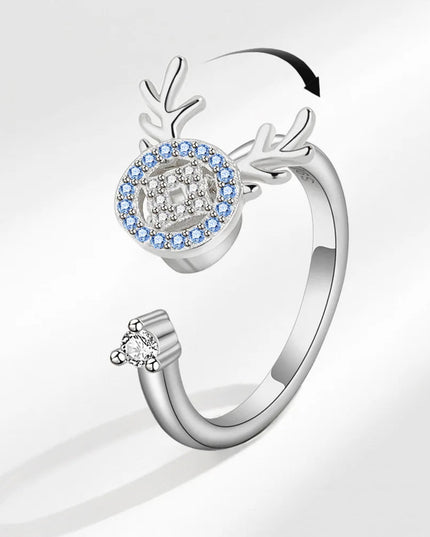 Sam Panda 925 Sterling Silver Sunflower Diamond Zircon Rotatable Ring For Women Gift Relieve Stress Ring Jewelry Wholesale