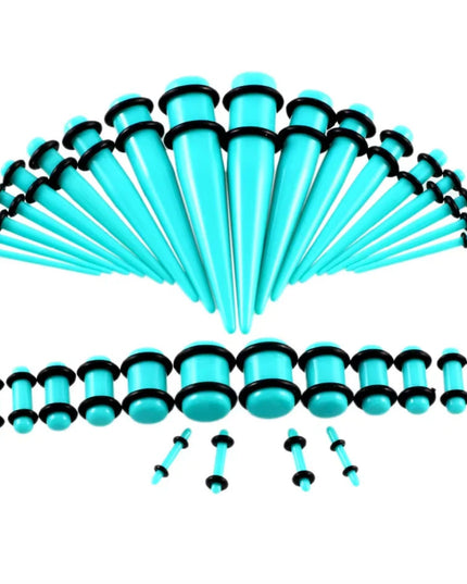 36pcs-54pcs 14G-00G Acrylic Ear Plugs and Tunnels Ear Gauges Stretching Kits Ear Dilations Piercing Body Jewelry