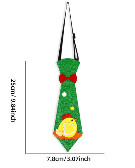 Easter Funny Necktie Cartoon Bunny Egg Chick Felt Ties for Kids Easter Party Costume Props Accessories Easter Decoration 2026