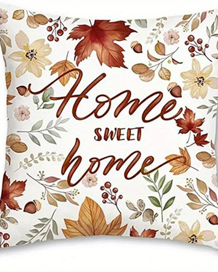Home Decor Autumn-Themed Pillowcases With Love And Home Pattern Cushion Cover Suitable For Sofa Bedroom Car Pillow Cover